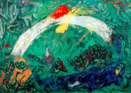 Marc Chagall (1887-1985): Noé és a szivárvány. Olaj, lenvászon, 1966. Kép: Profimedia - Red Dot